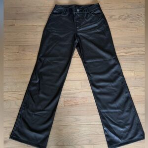 Women’s Black Faux Leather Jeans